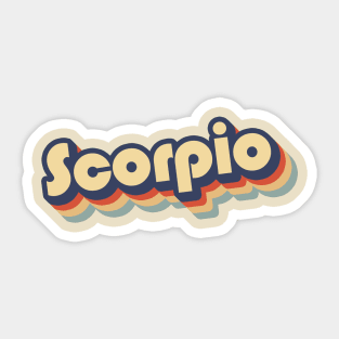 Scorpio Retro '70s Sticker